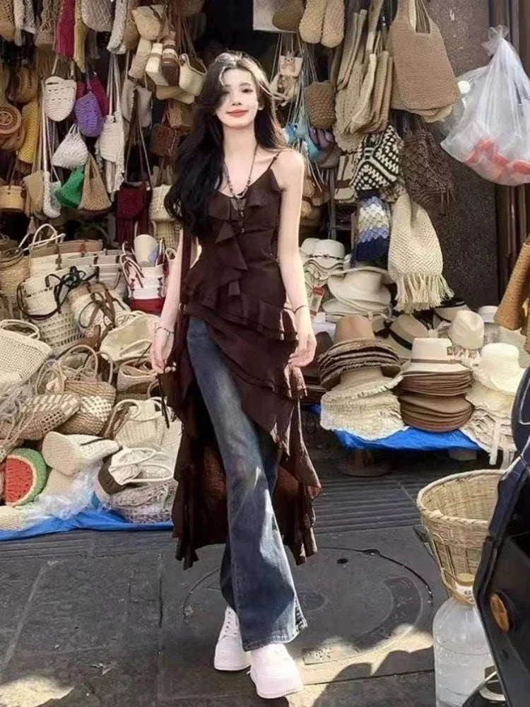 American Vintage Lace Strap Vest Women