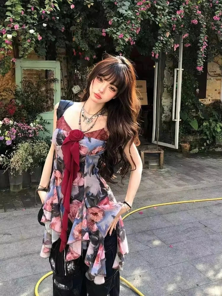 American Vintage Lace Strap Vest Women