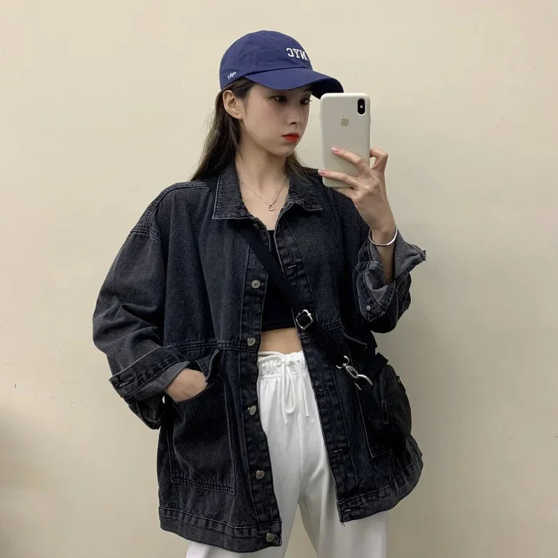 Women's Denim Jacket Loose Fit Spring