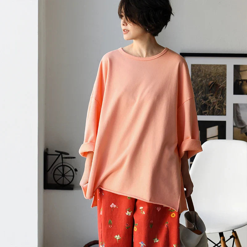 T67335 Casual Versatile Loose Multi-Color
