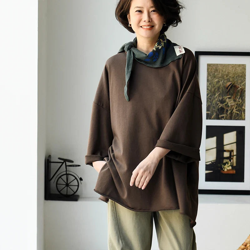 T67335 Casual Versatile Loose Multi-Color