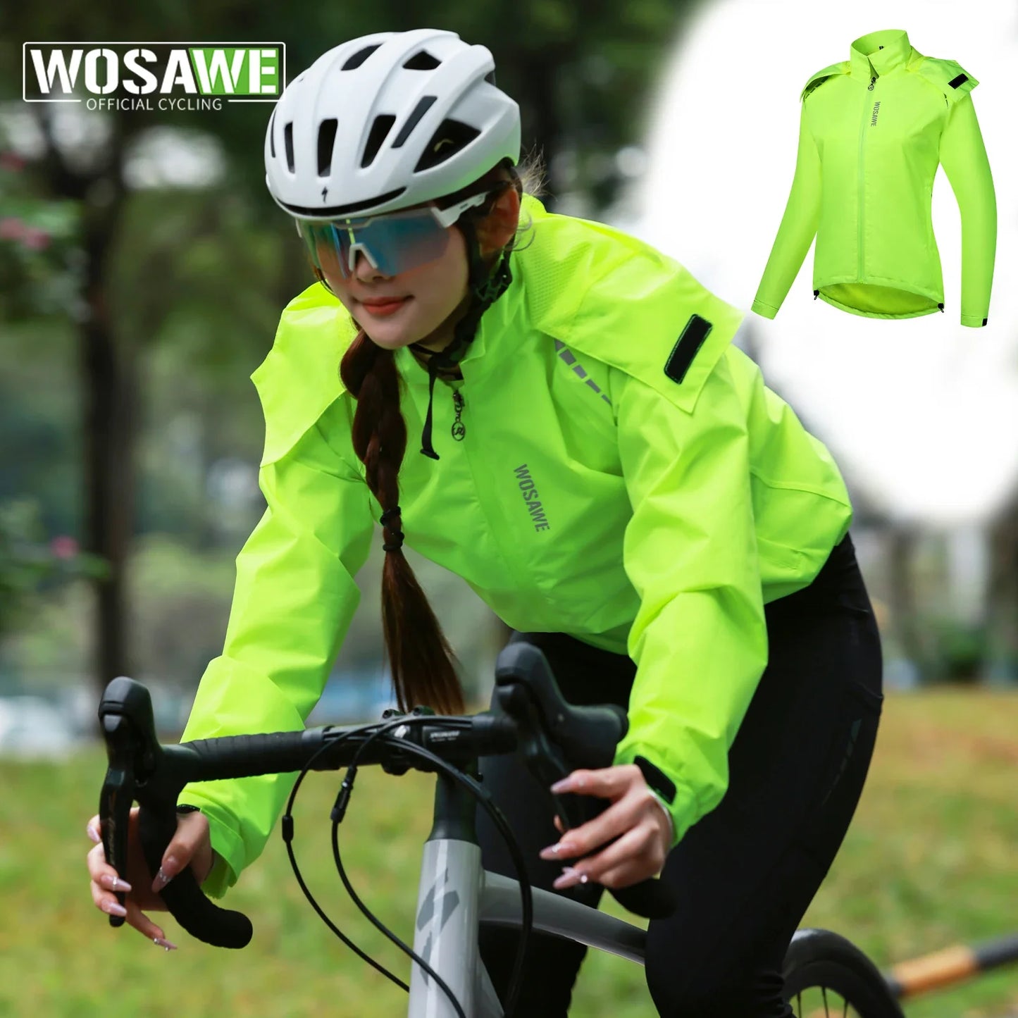 WOSAWE Women's Cycling Rain Jacket