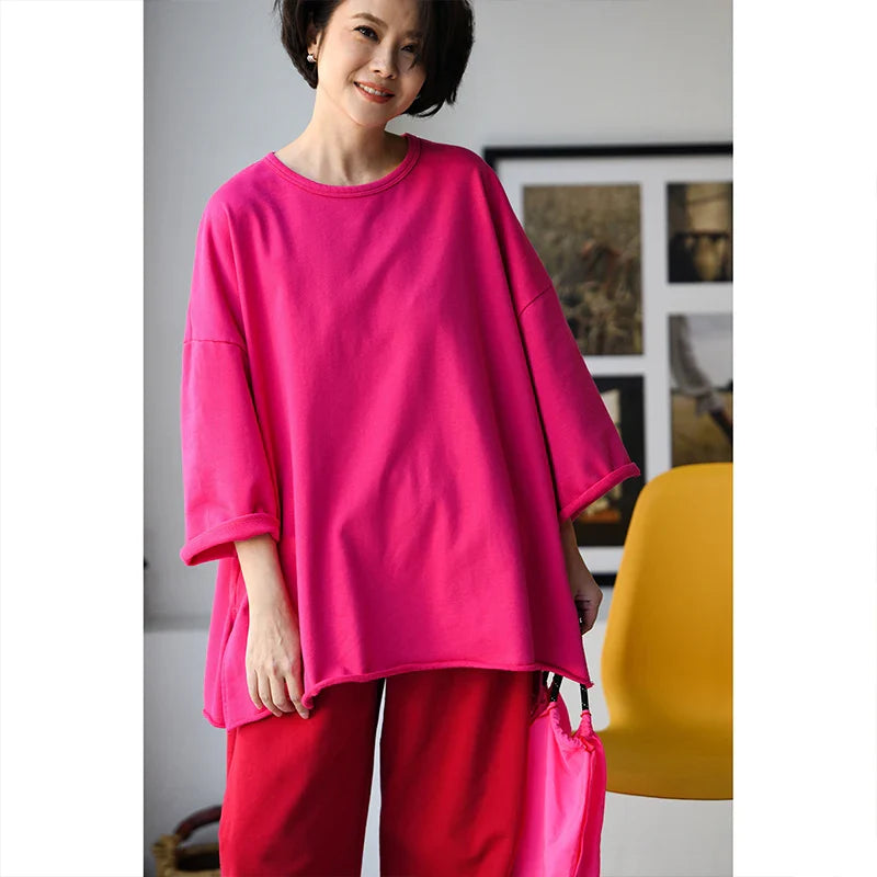 T67335 Casual Versatile Loose Multi-Color