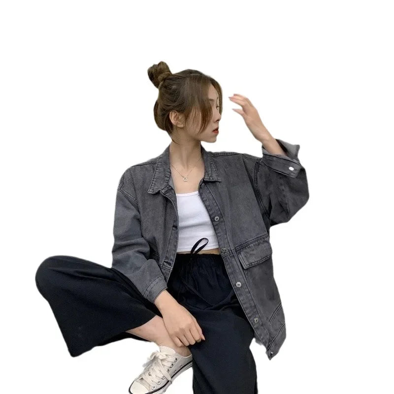 Women's Denim Jacket Loose Fit Spring