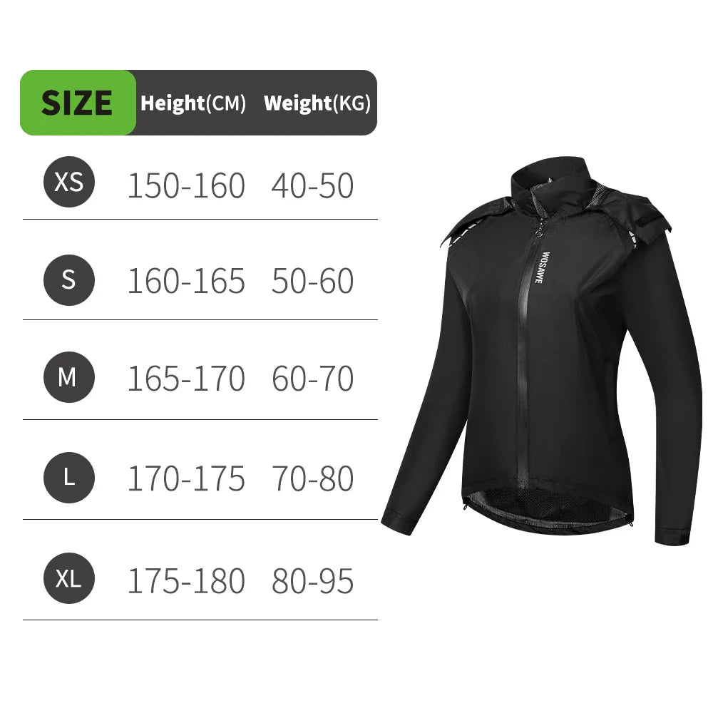 WOSAWE Women's Cycling Rain Jacket