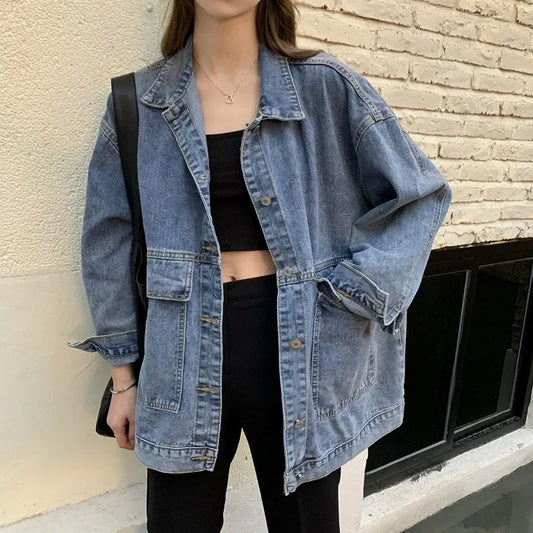 Women's Denim Jacket Loose Fit Spring