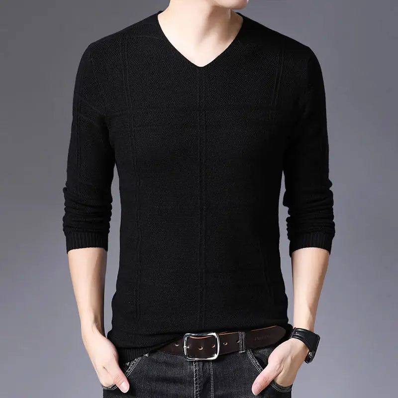 Autumn Winter New Men V-neck Pullover