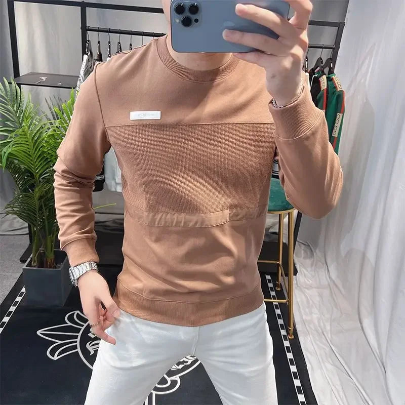 Sweatshirts New T Shirt for Men Round