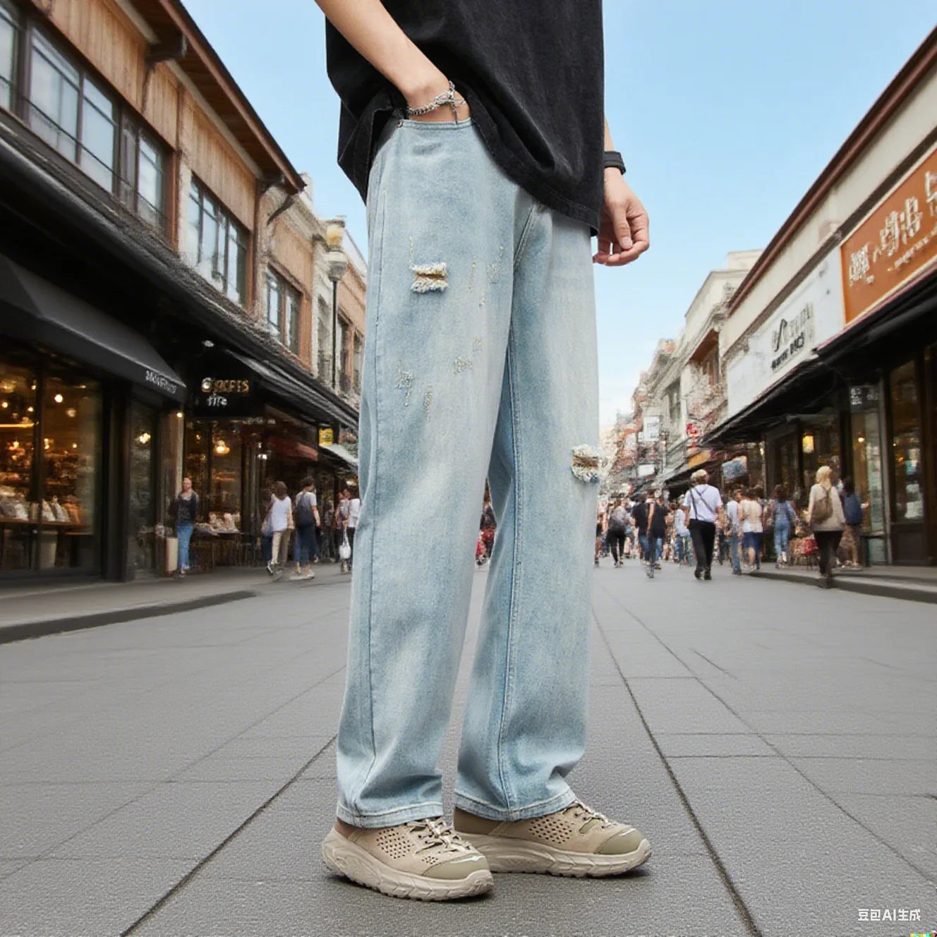 American Elastic Straight Jeans