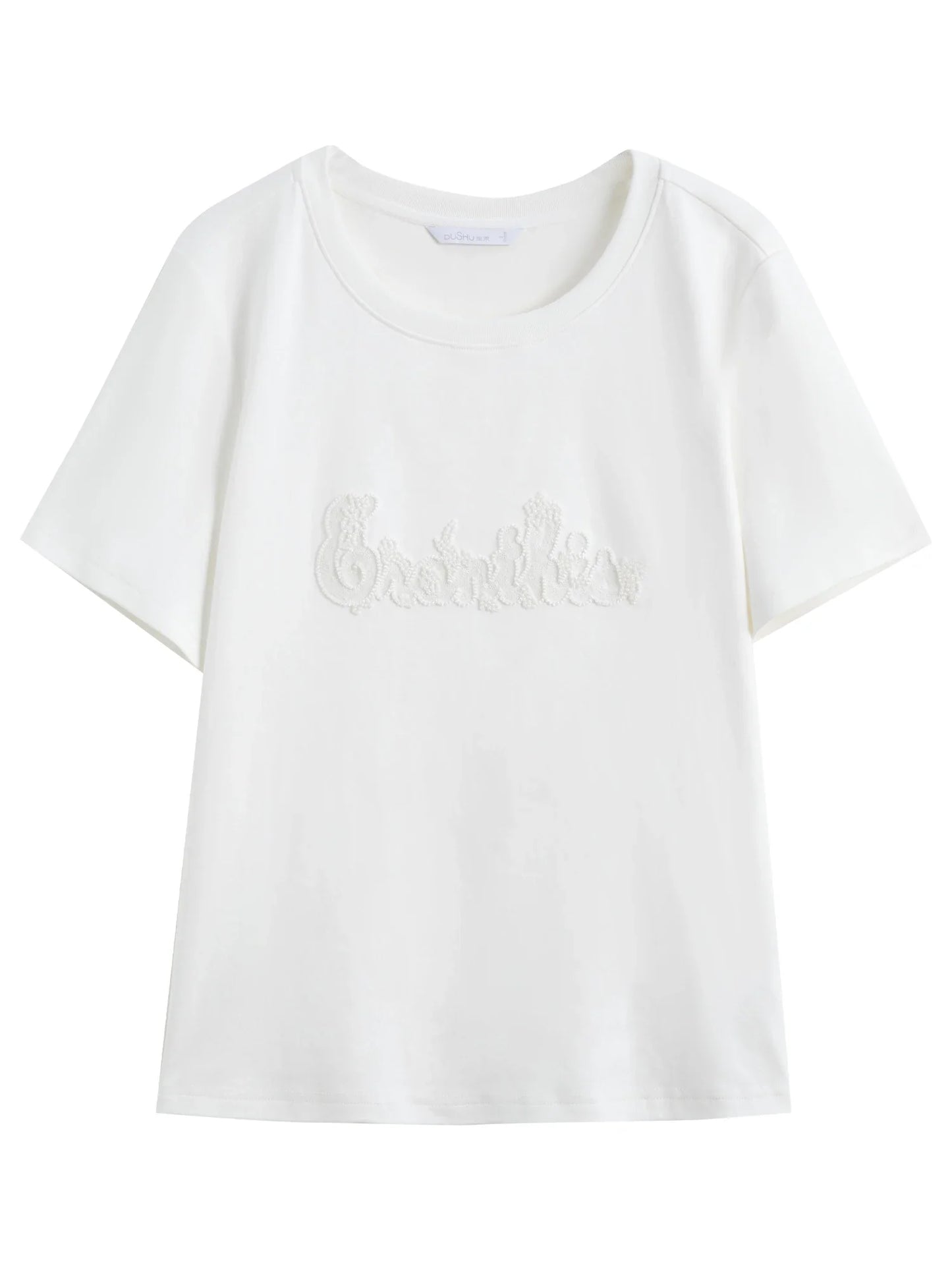 DUSHU Plus Size Minimalist Style Letter