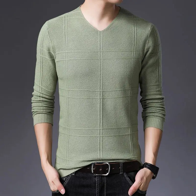 Autumn Winter New Men V-neck Pullover