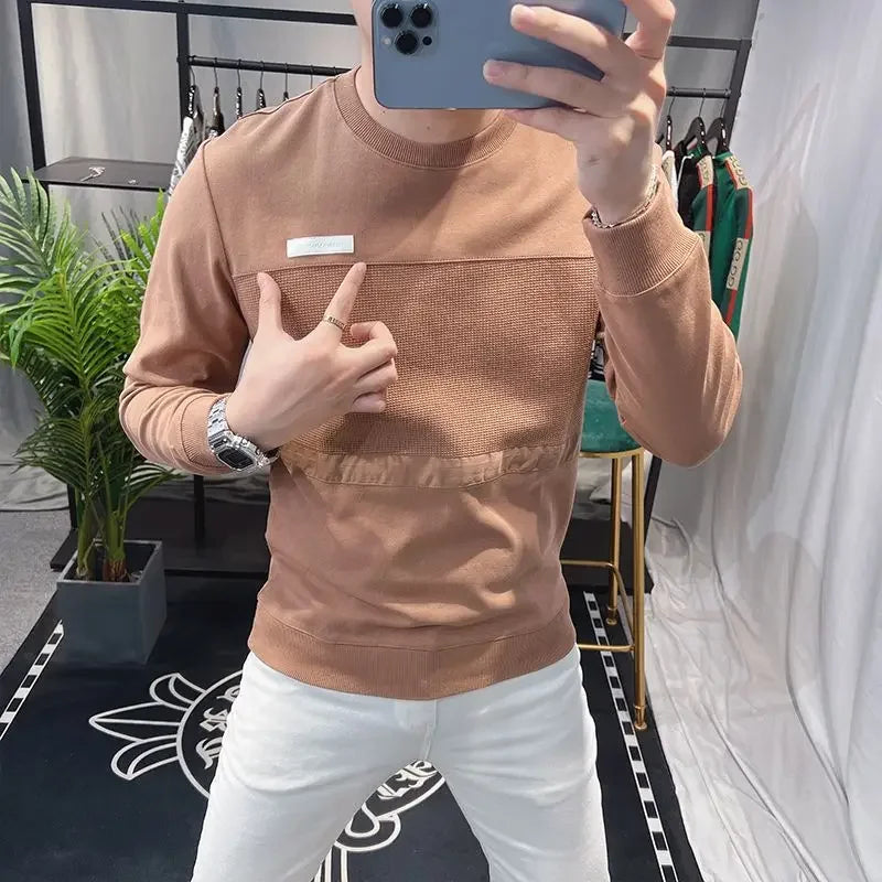 Sweatshirts New T Shirt for Men Round
