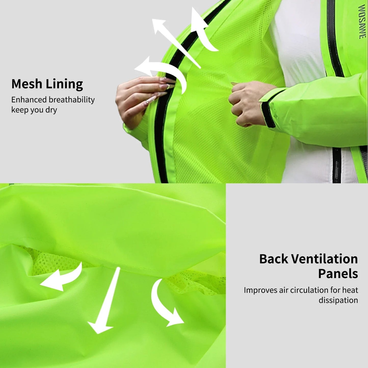 WOSAWE Women's Cycling Rain Jacket