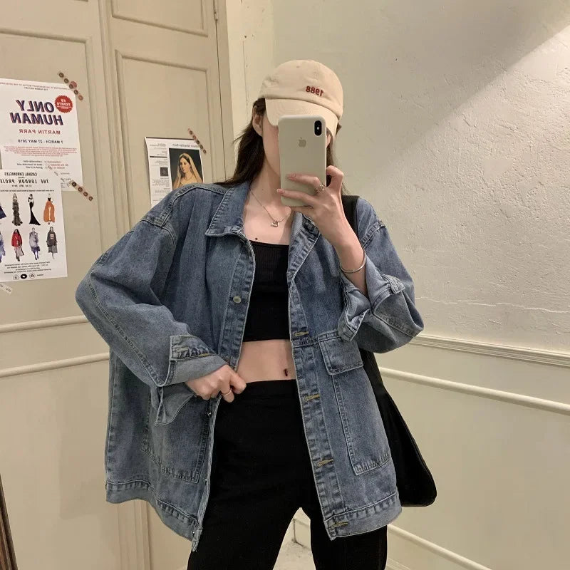 Women's Denim Jacket Loose Fit Spring