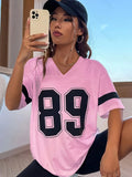 2025 Plus Size Women T-shirt Women V-