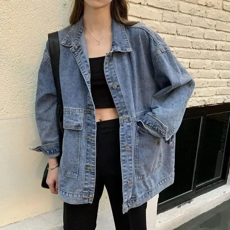 Women's Denim Jacket Loose Fit Spring